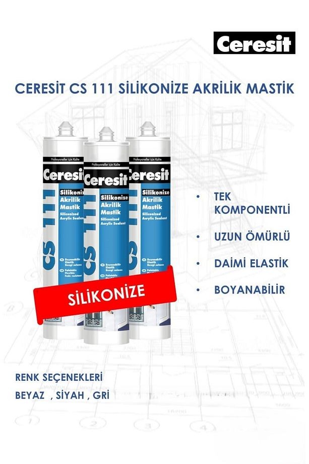 Ceresit CS111 Akrilik Mastik Siyah 240 ml