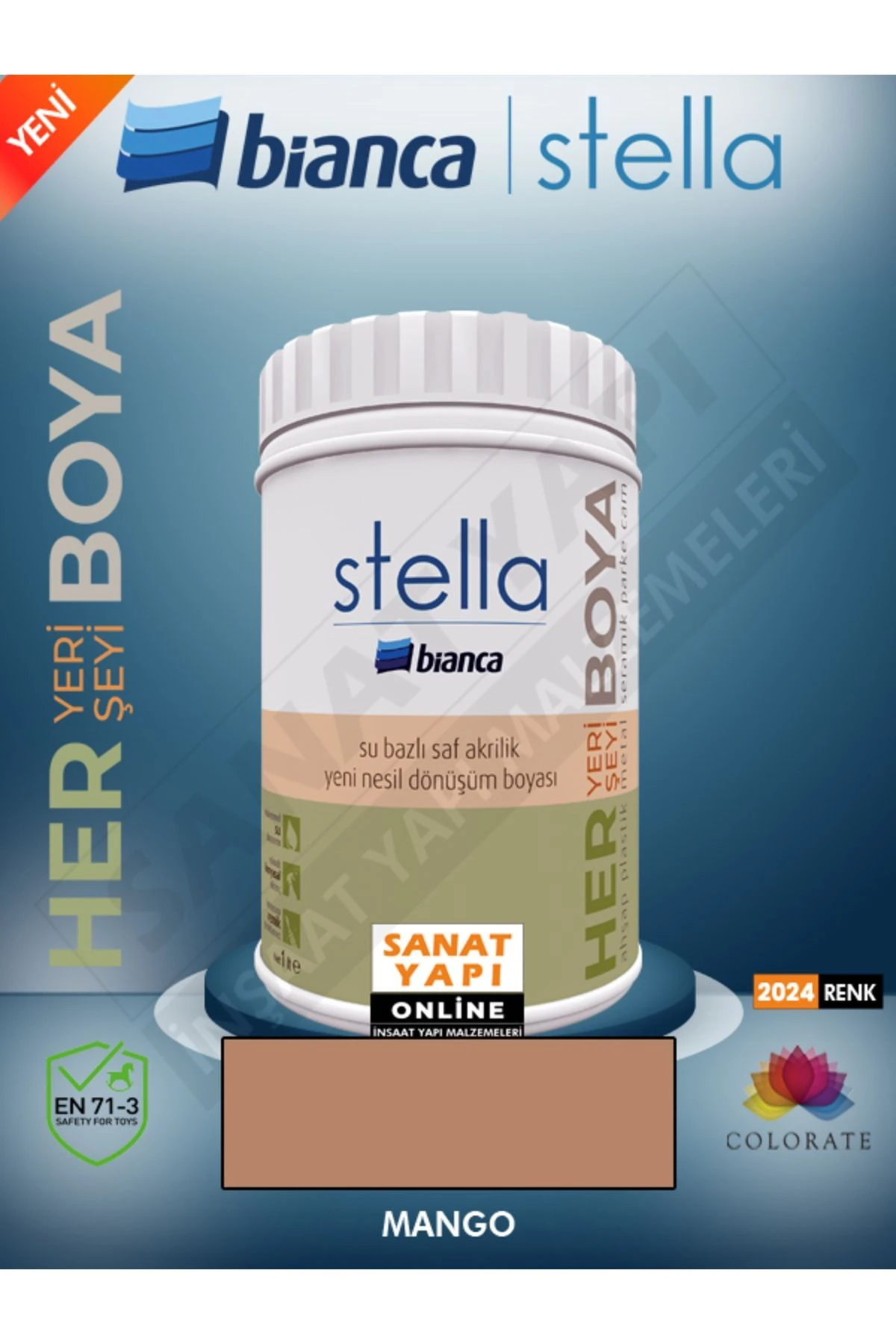 Stella Su Bazlı Akrilik Boya Mango