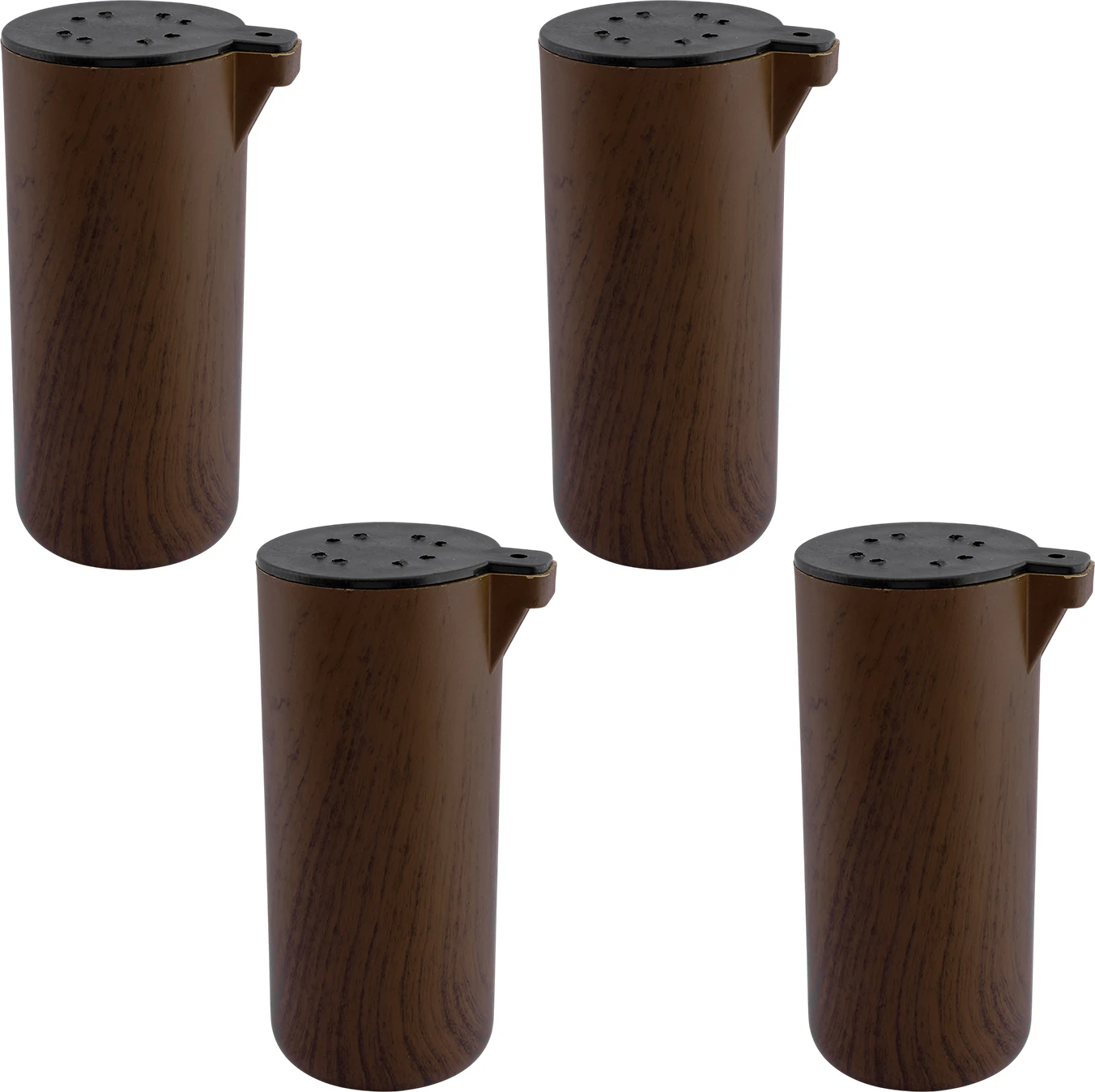 (4 Adet) Plastik Terra Kubik Kestane Kahvesi 15 cm Mobilya Kanepe Koltuk Baza Yükseltme Ayak Ayağı