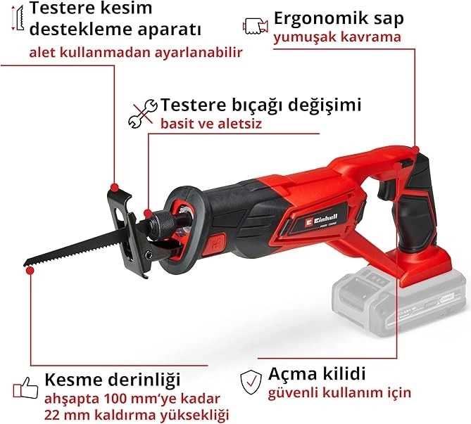 Te-Ap 18/22 Li - Solo, Akülü Kılıç Testere (Akü ve Şarj Cihazı Dahil Değildir)