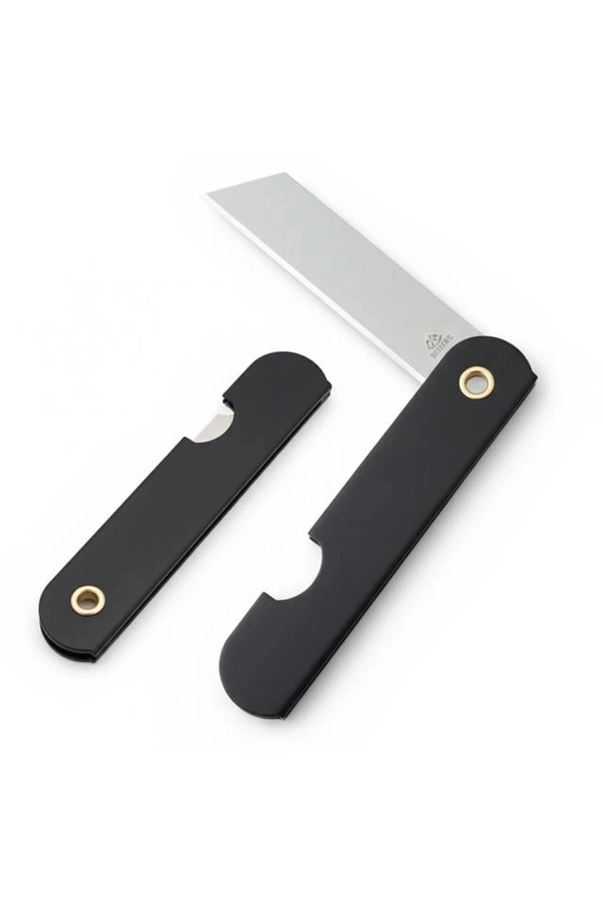 PM-28646 Tekli Katlanır Falçata Maket Bıçağı Küçük Paslanmaz Çelik Siyah