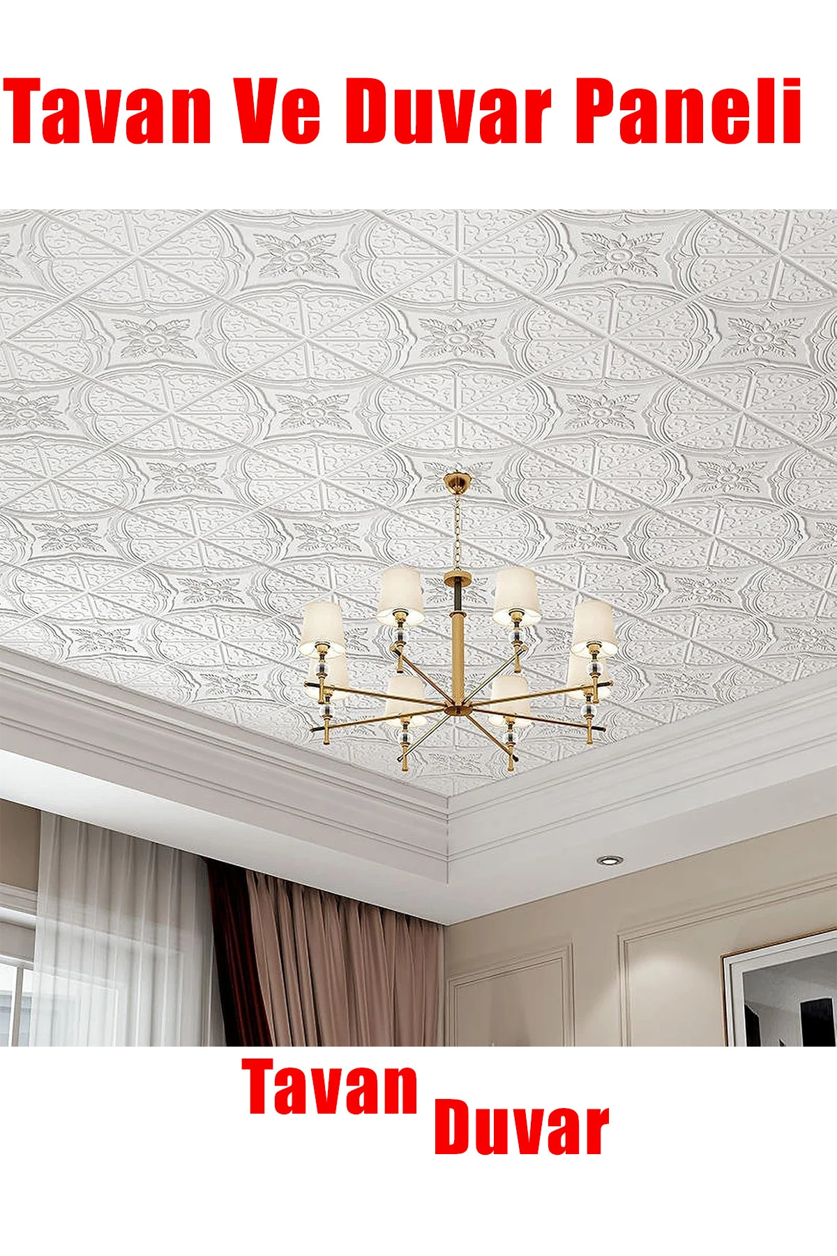 Beyaz 3d Kendinden Yapışkanlı Duvar Köpük Tavan Paneli, Tavan Kaplama Köpüğü 70x70cm 0,50m²