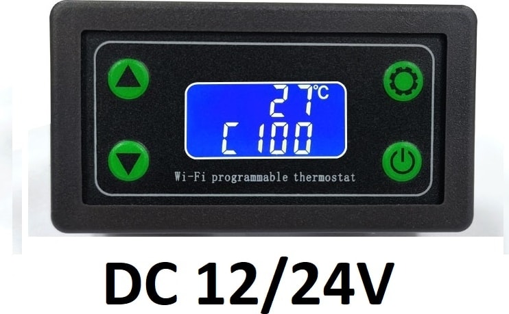 Smart Wifi DC12/24V 30A Termostat/ Timer