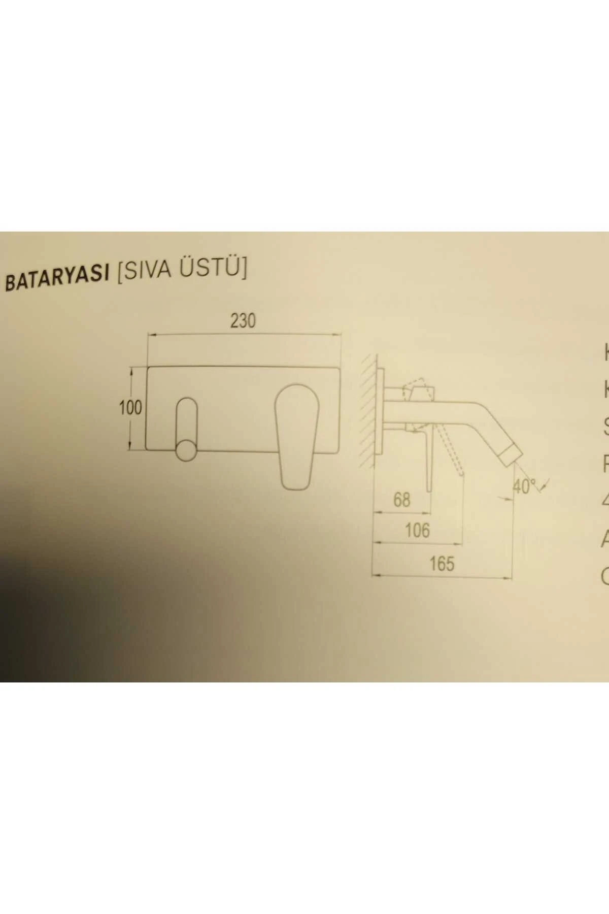 Perla Ankastre Lavabo Bataryası-sıva Üstü