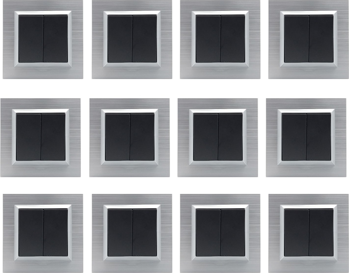 Quantum Gümüş Komütatör 12'li Paket (Çerçeve Dahil)