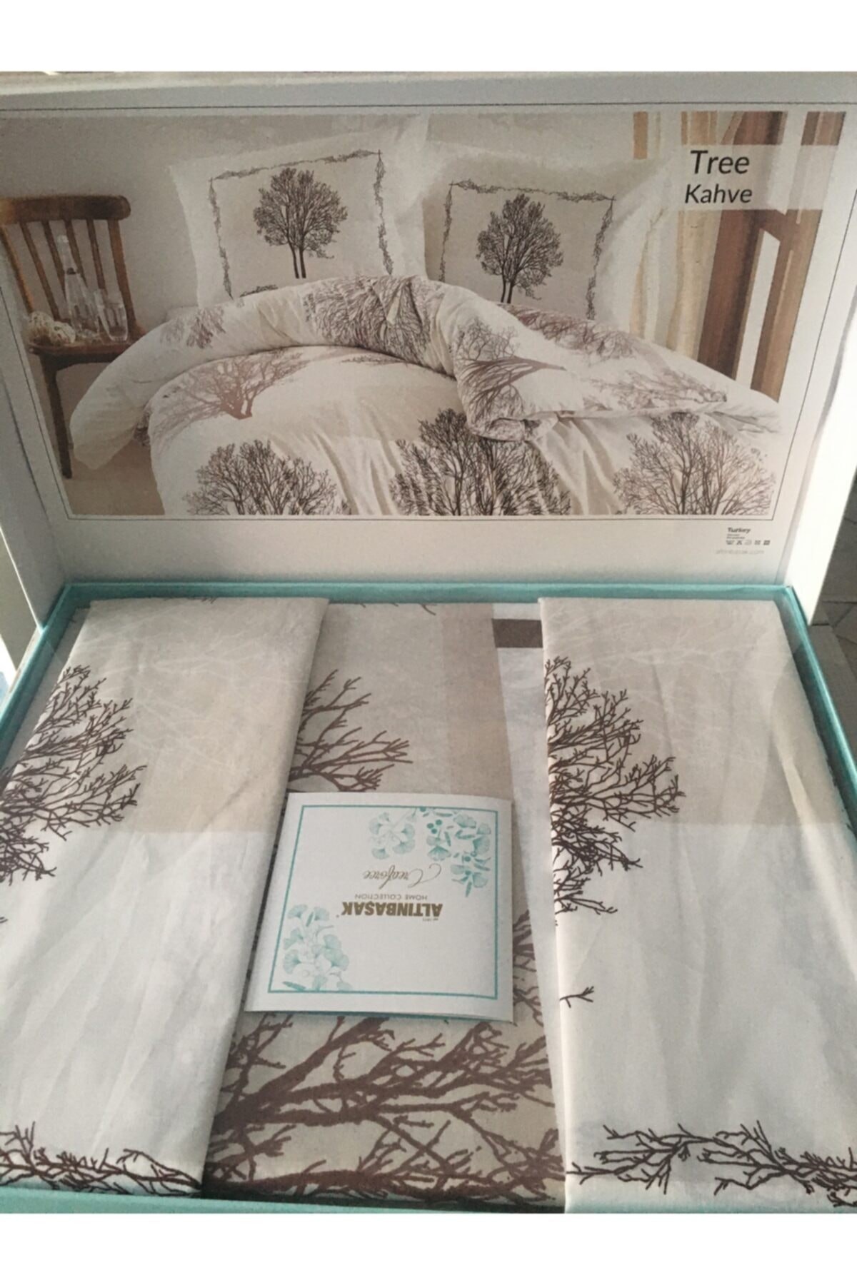 Tree Kahve Çift Kişilik Nevresim Takımı