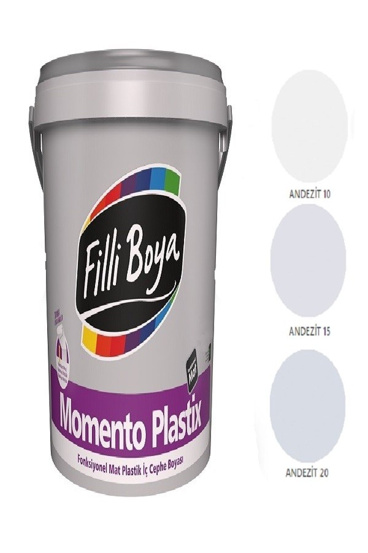 Momento Plastix Fonksiyonel Mat Plastik Iç Cephe Boyası 7.5lt (andezit 20)