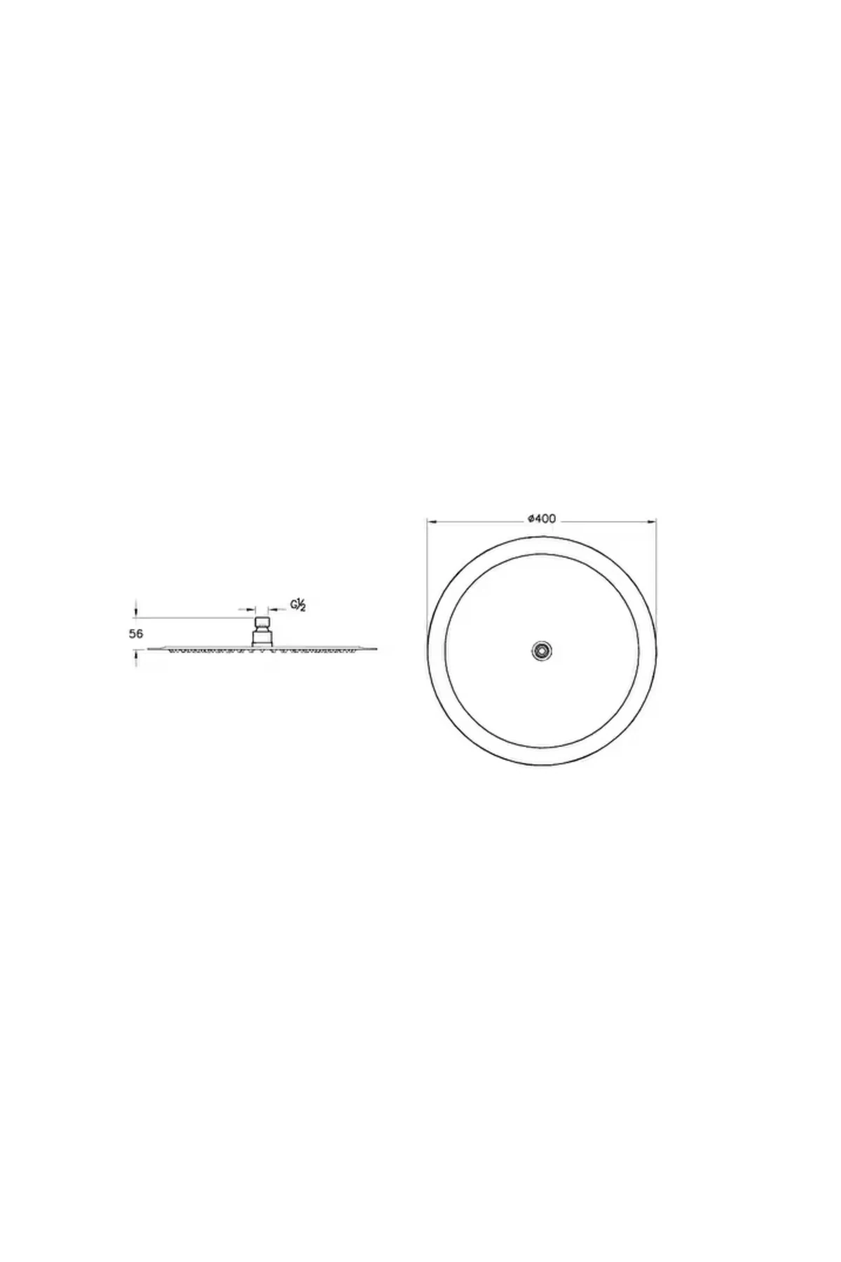 Artema Duş Başlığı, Lite LC, Soft Altın, 40 Cm, A4564674