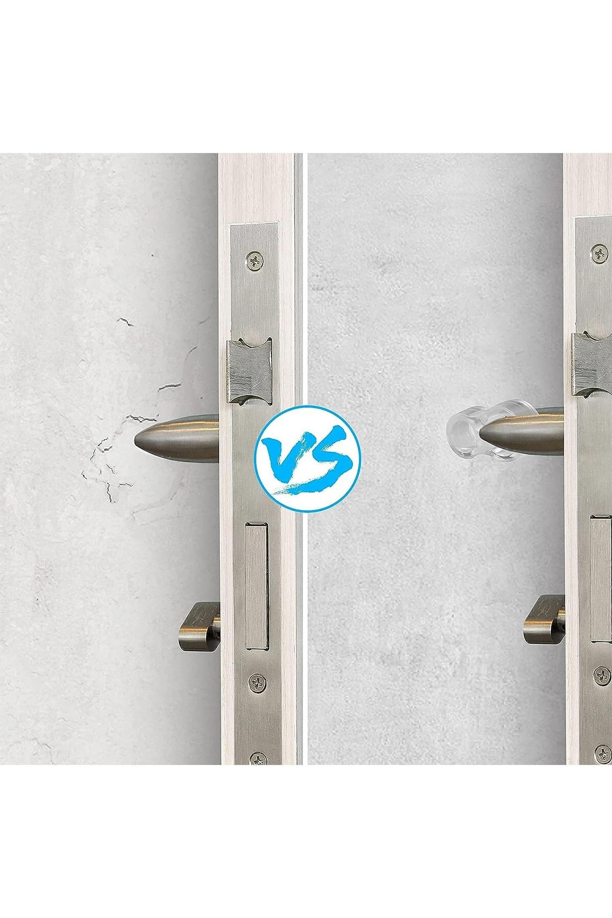 4 Adet Kapı Kolu Pencere Stoperi, Kapı Arkası Duvar Koruyucu Tampon, Silikon Durdurucu