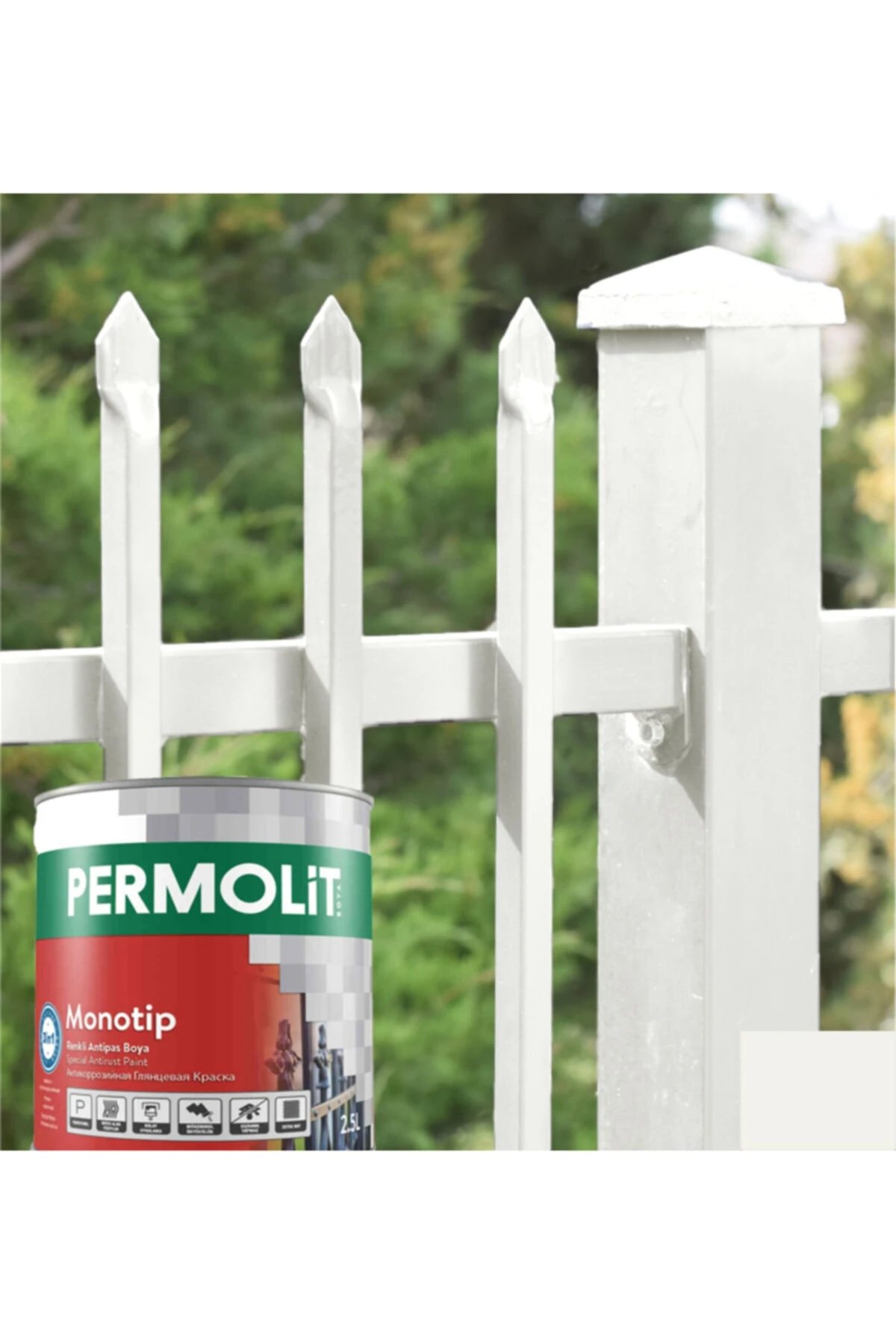 Monotip Renkli Antipas Boya Beyaz 2,5 L