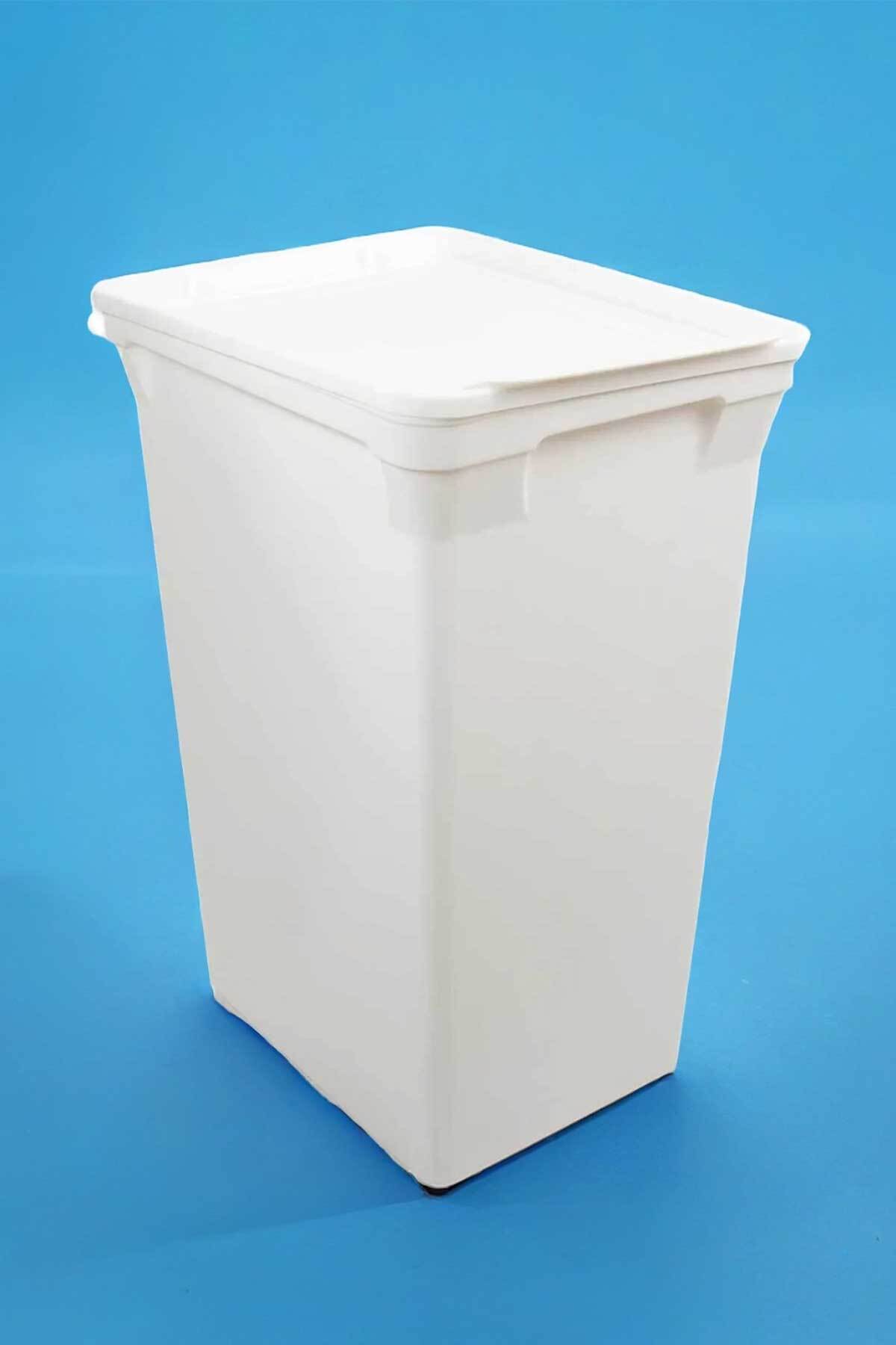 Beyaz 40 L Plastik Çöp Kovası, Pratik ve Şık Temizlik Çözümü