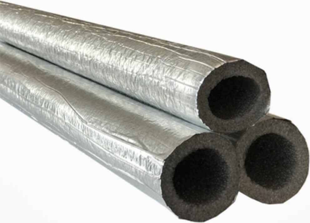 4 Metre 60/10 mm Polietilen Alüminyum Folyolu Izole Boru (2 Metre 2 Adet)