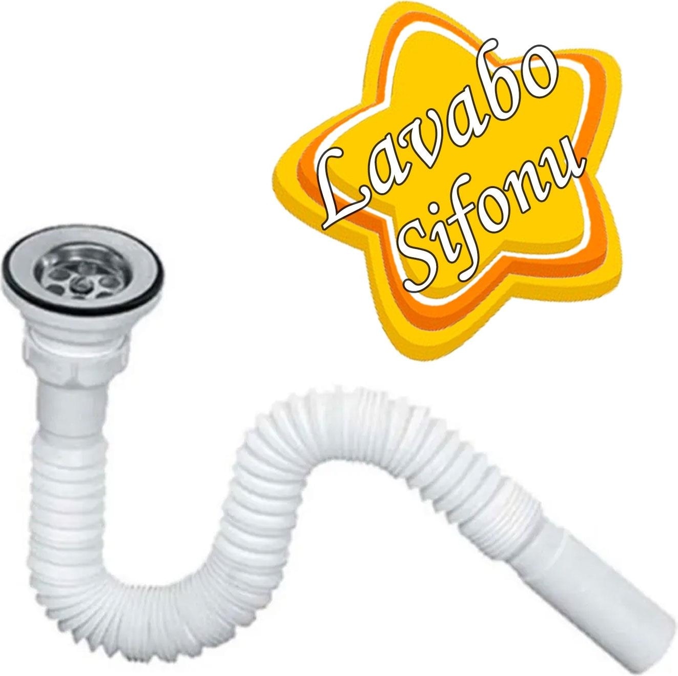 Körüklü Lavabo Hortumu Sifonu Pis Su Gider Borusu 45-134 cm