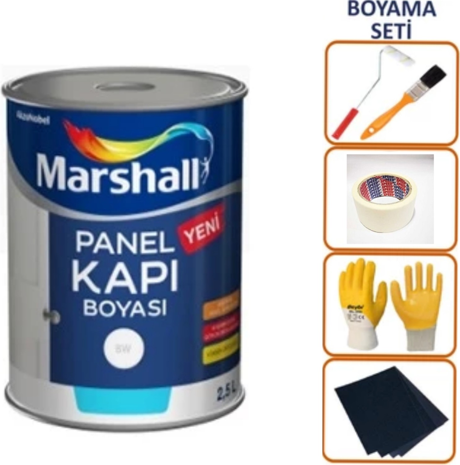 Panel Kapı Boyası ve Boyama Seti 2,5l.