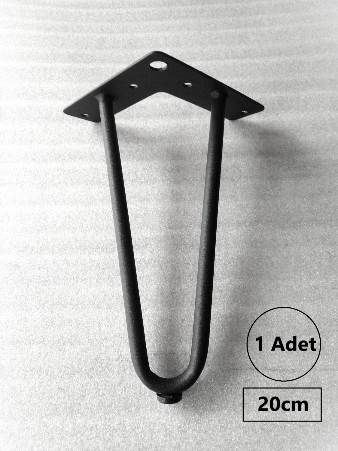 1 ADET-Metal Firkete Ayak-Siyah Renk-MFA2