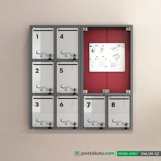 - 8 Dairelik Apartman Ilan Panosu ve Posta Kutusu