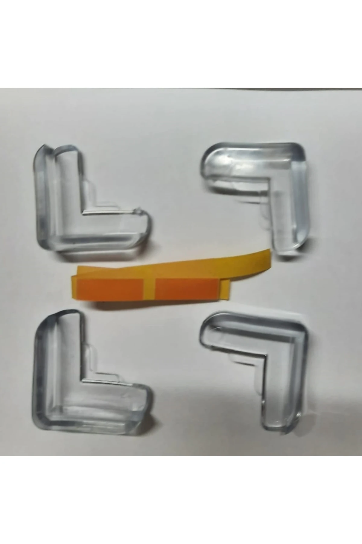 Masa Sehpa Köşe Koruyucu Silikon 12 Adet + Çocuk Koruma Priz Kapağı 4 Adet - 2li Set D1B6V1