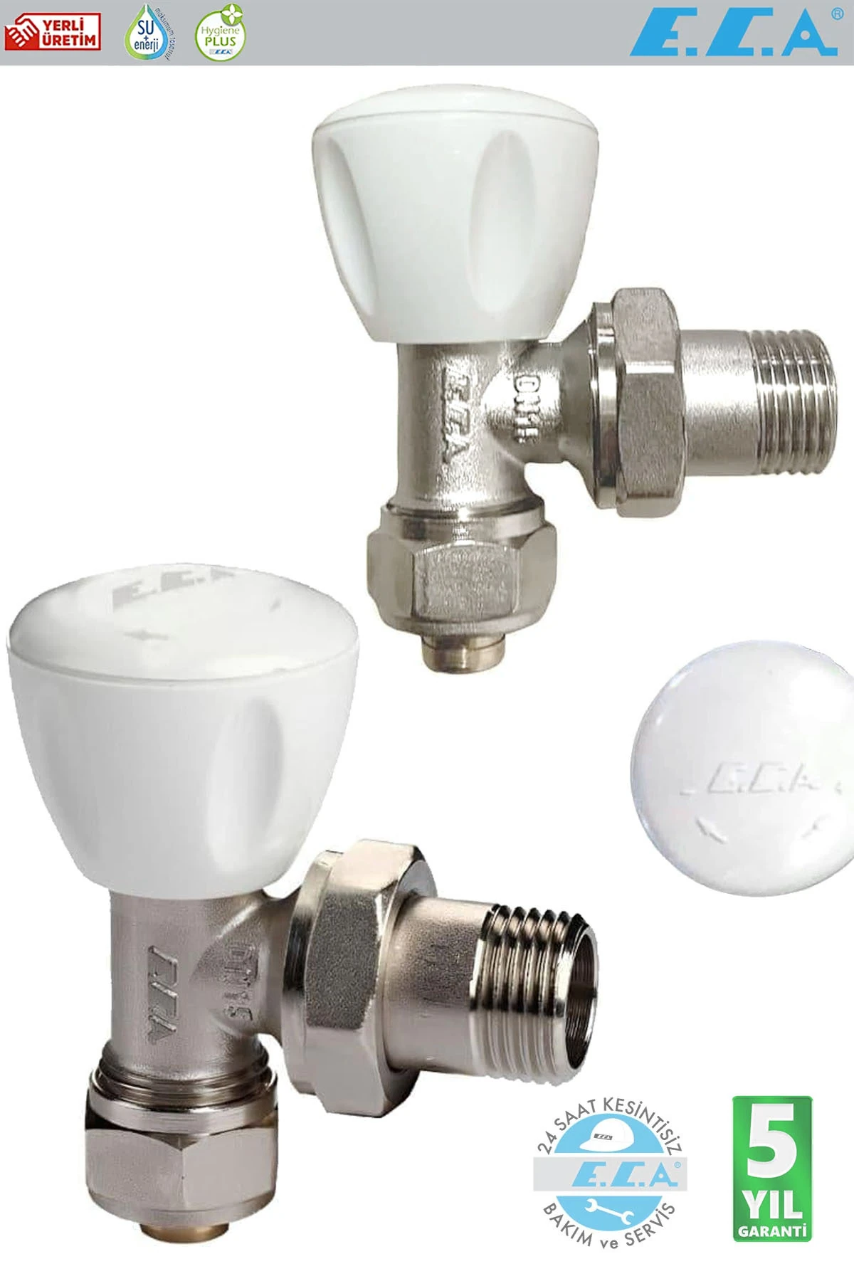 RV3 Köşe Radyatör Vanası 2 Adet Pex 1/2''x16 mm 602120721