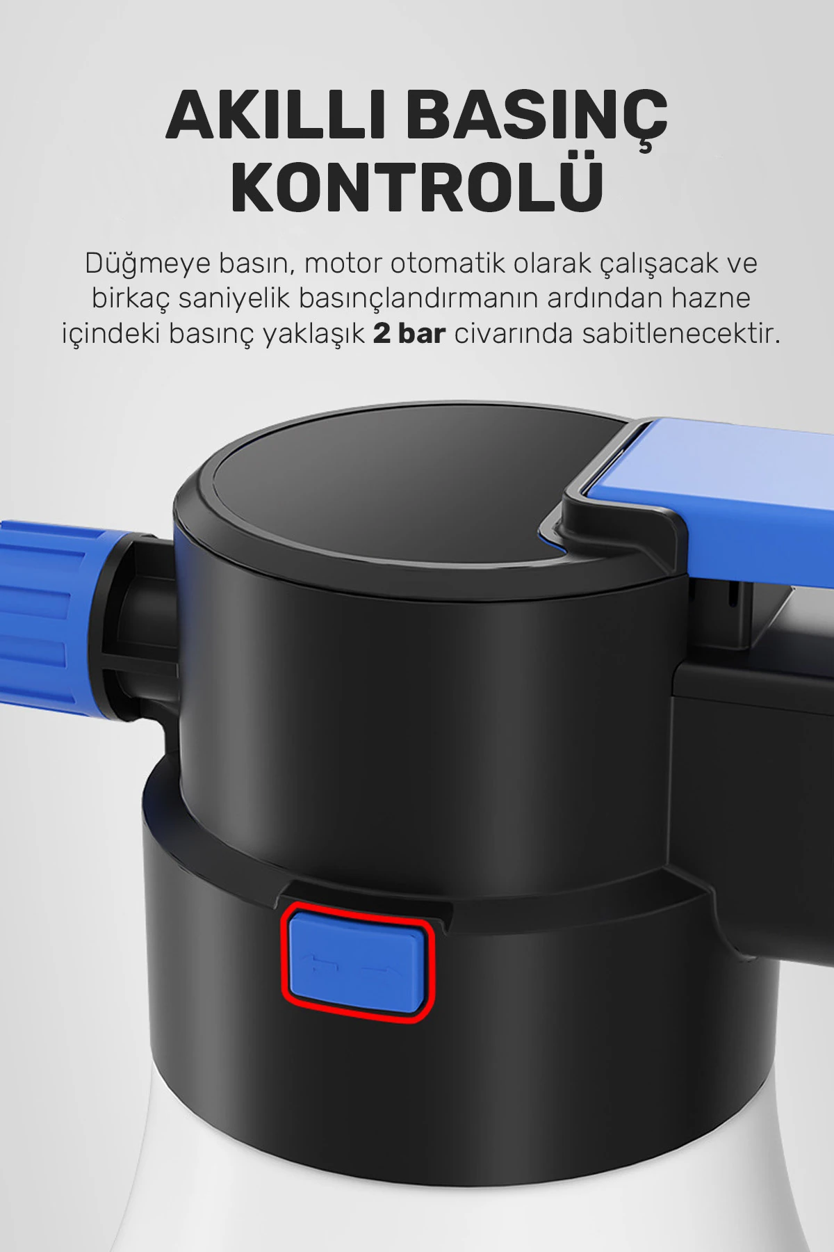 Yeni Model Şarjlı Otomatik Yüksek Basınçlı Oto Araba Yıkama Ve Temizleme Köpük Püskürtücü El Pompası