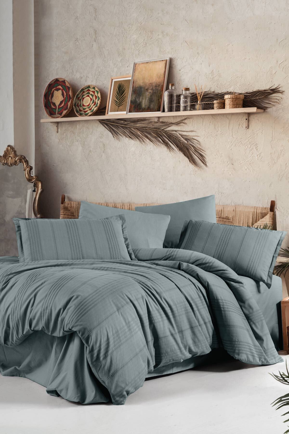 Ranforce %100 Pamuk Butik Nevresim Takımı Çift Kişilik Arakis