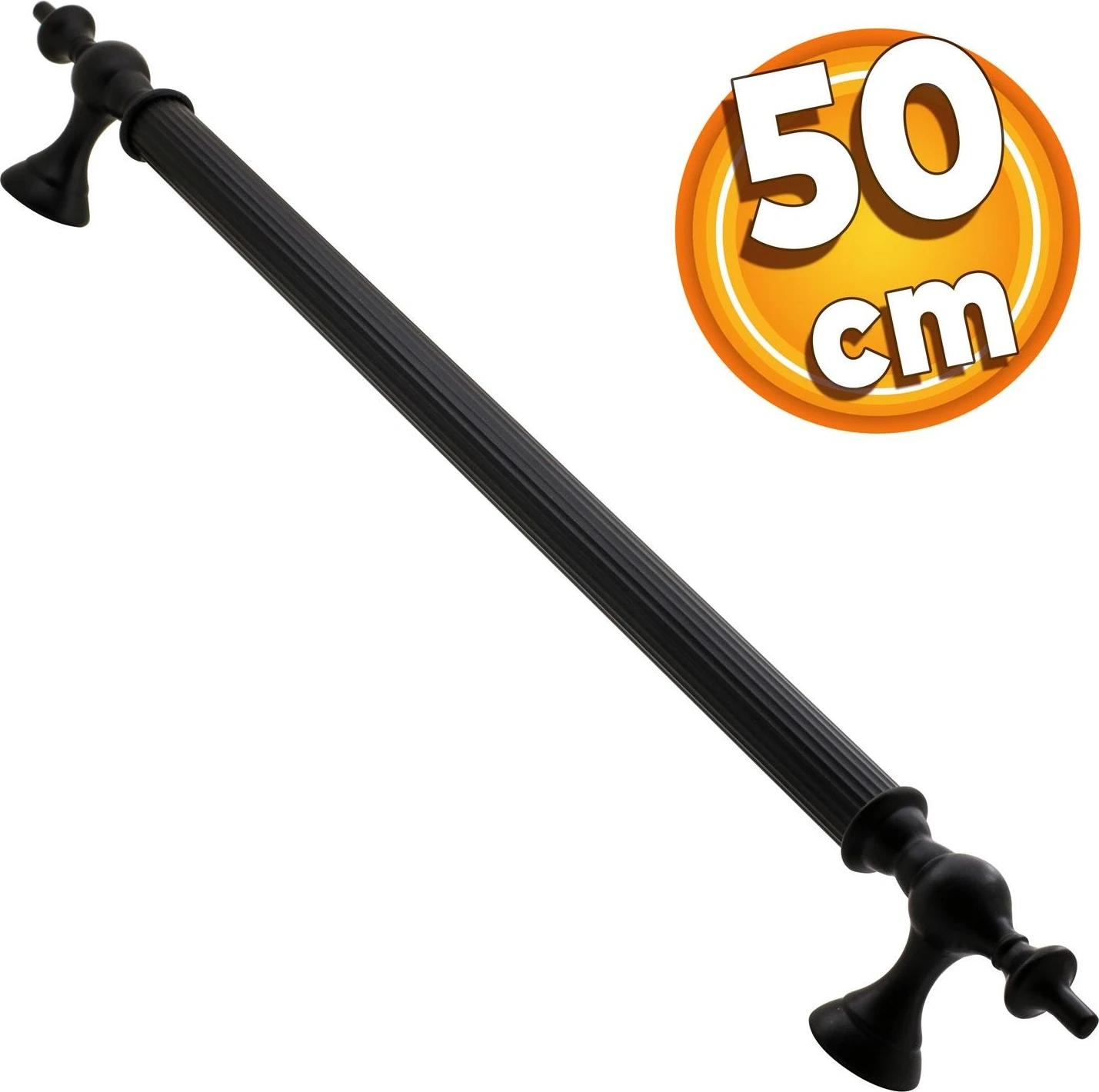 Çukurca Çekme Kolu Kapı Tutma Kulbu 50 cm Mat Siyah Metal Kulp Kapı Tutamağı