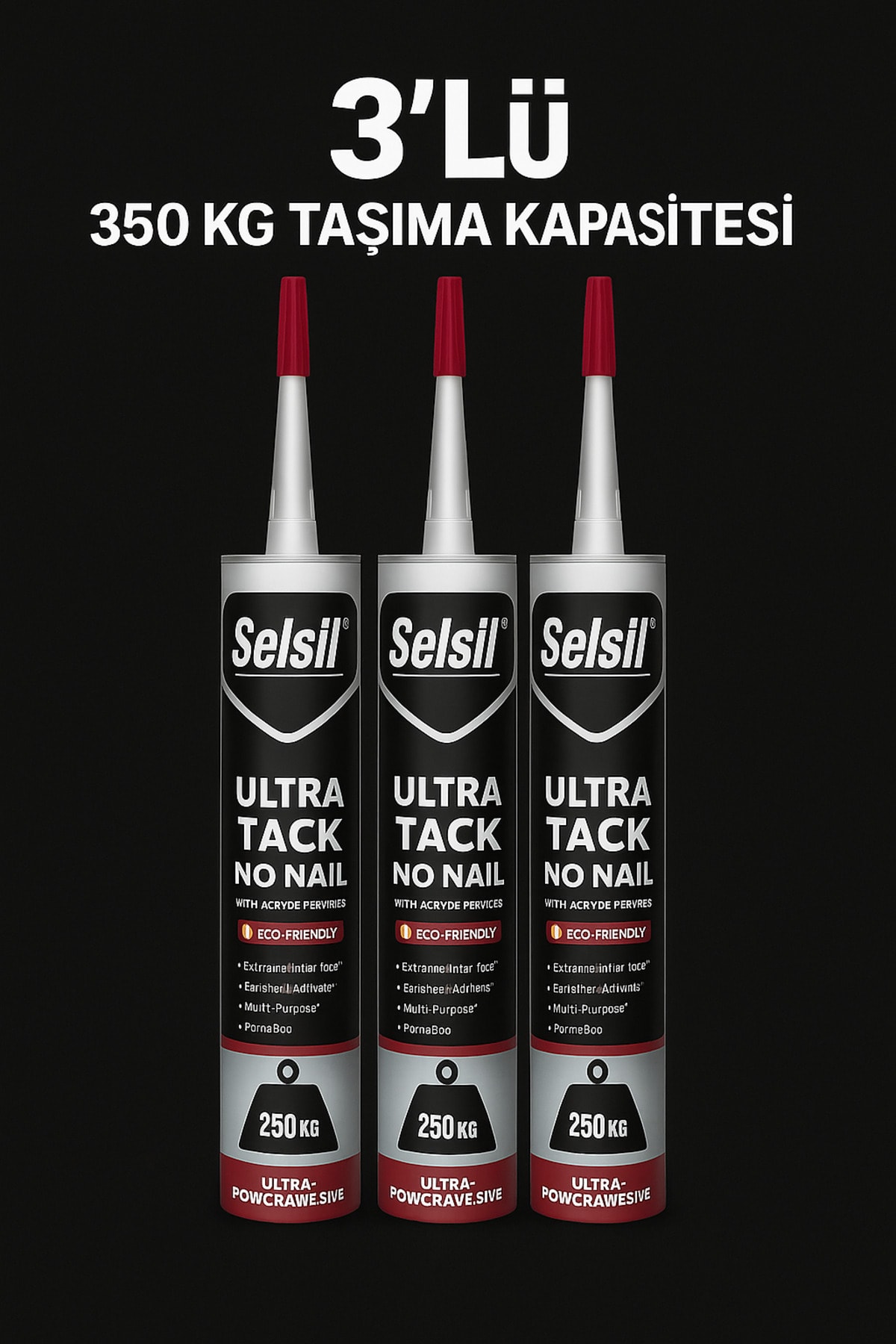 Güçlü (350 KG' A KADAR AĞILIK TAŞIR) Ve Hızlı Kuruyan Ultra Tack Beyaz Silikon 290 ml