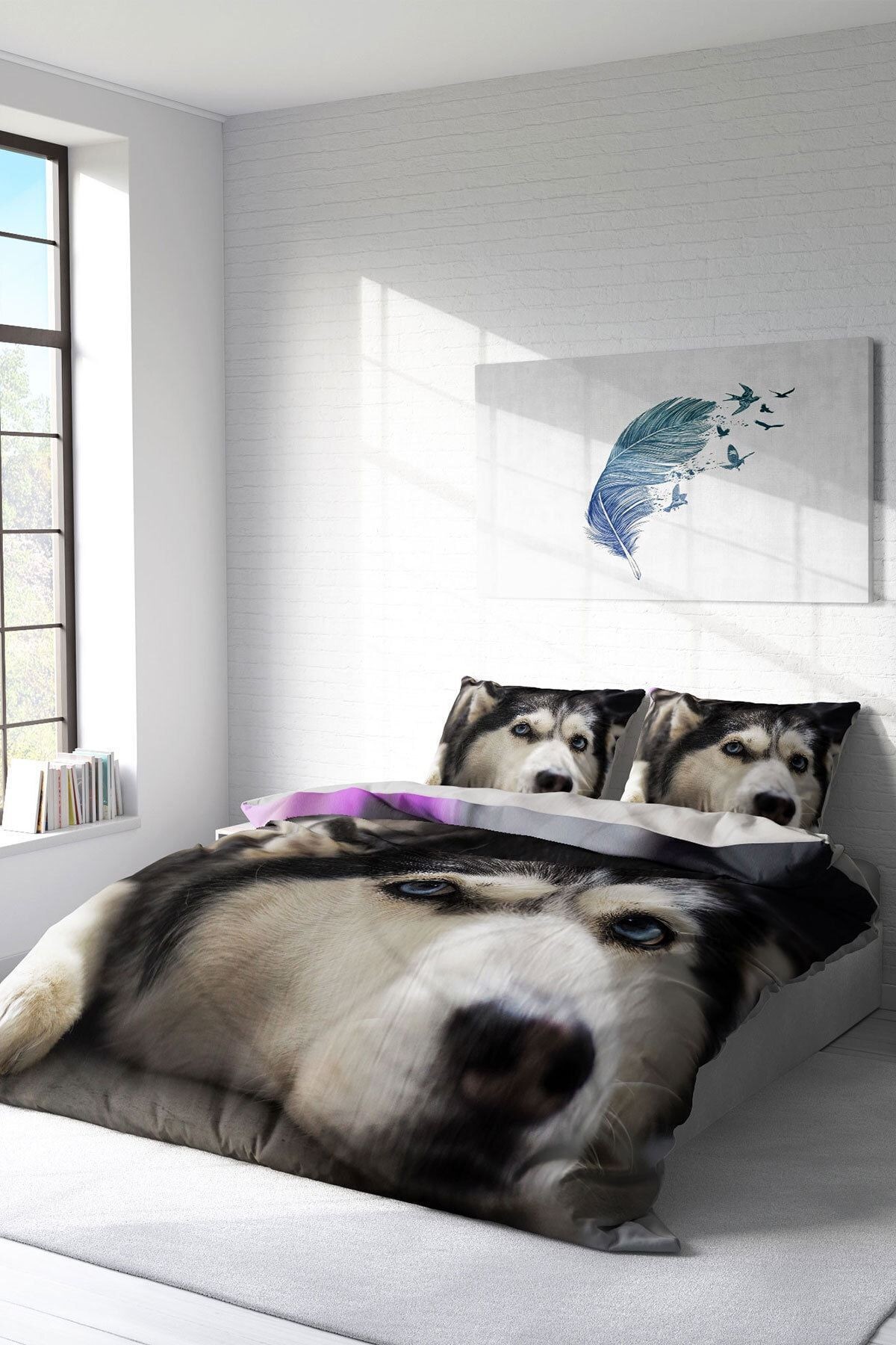 Husky 3d Çift Kişilik Nevresim Takımı