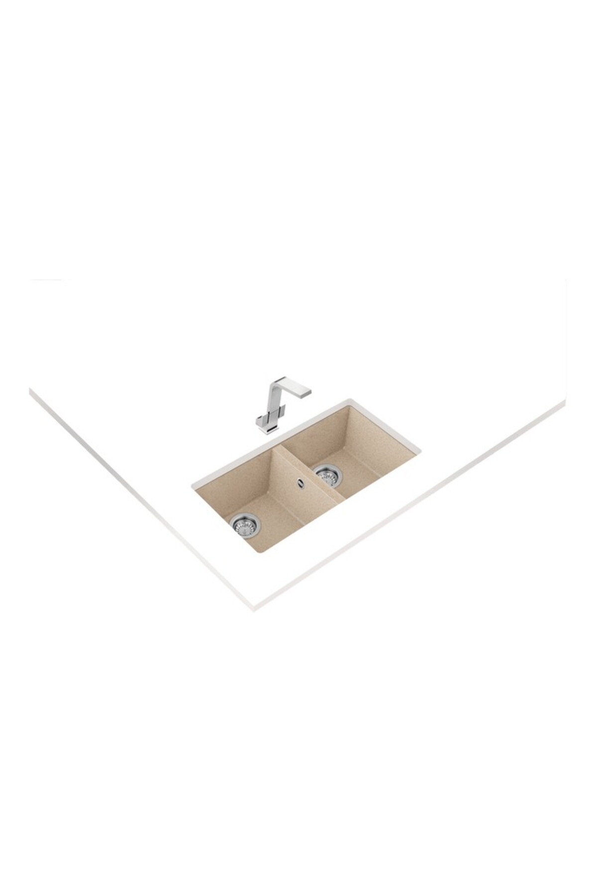 Square 760 Tezgah Altı Avena Bej Granit Evye