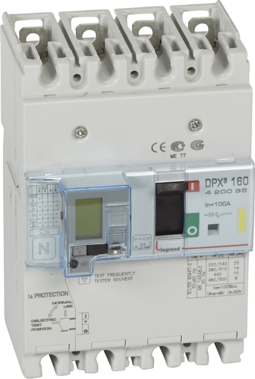 Dpx³ 160 Serisi Kaçak Akımlı Kompakt Şalter 4 Kutup Icu:16Ka - 100A 400V Ac