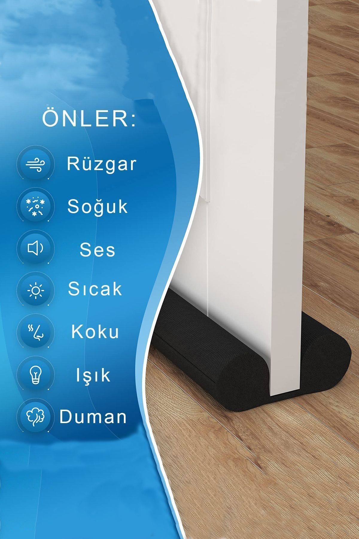 Kapı Altı Rüzgar Önleyici Süngeri Koruması Isı Yalıtım Rüzgarlık Toz Soğuk Sünger Stoper