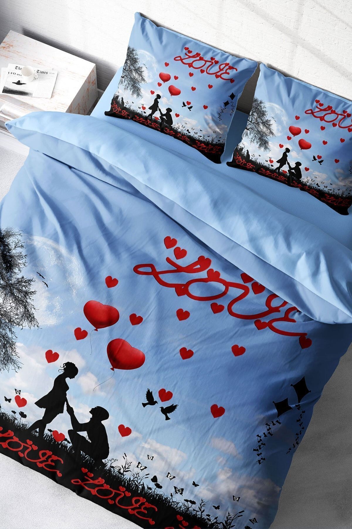 Love Balloon 3d Çift Kişilik Nevresim Takımı