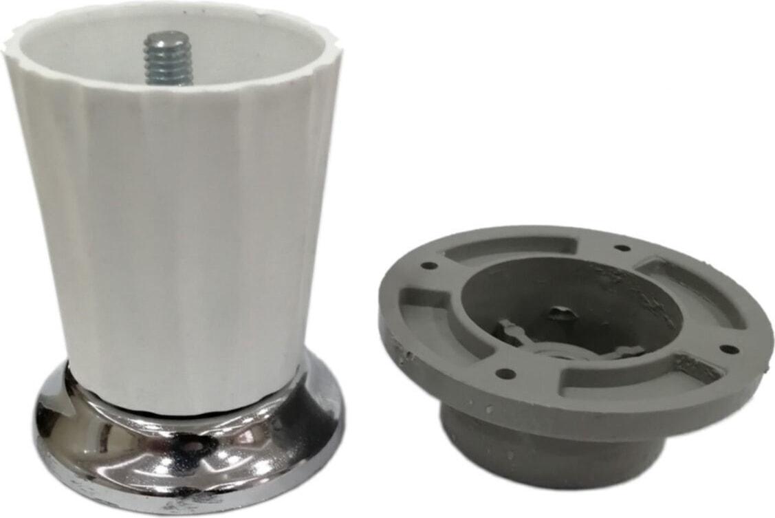 Plastik Dolap Vestiyer Mobilya Ayağı 10 cm Beyaz (4 Adet)