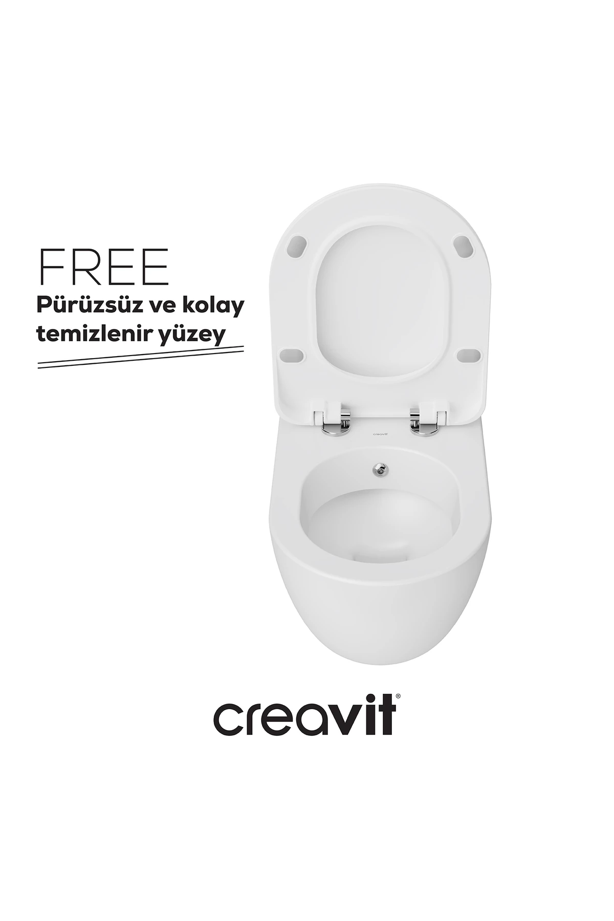 Free Thermoplast Yavaş Kapanan Klozet Kapaklı Beyaz Set