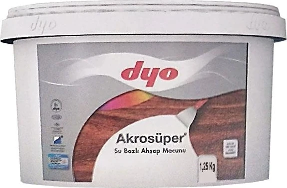 Dyo Akrosüper Su Bazlı Ahşap Macun 8 Kg