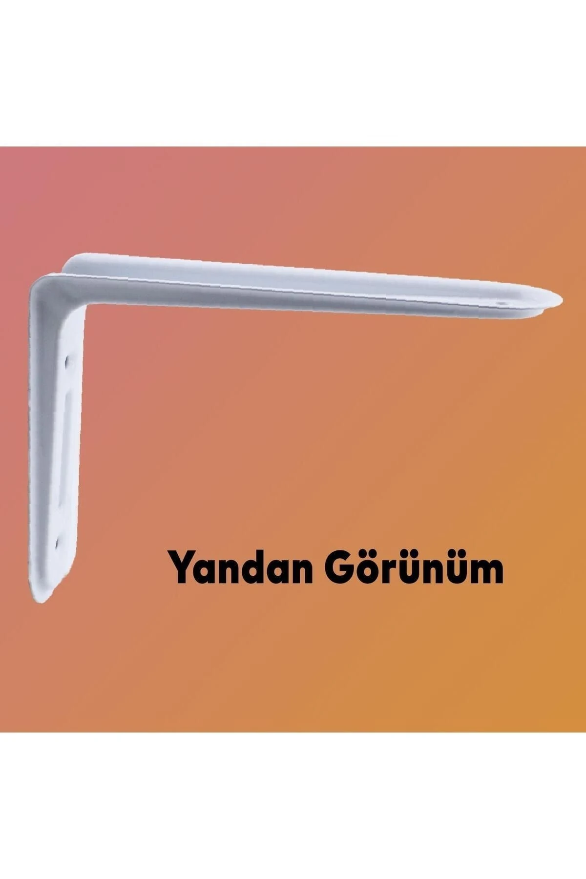 Raf Altı Raf Tutucu Ayak Ferforje Beyaz Klas 16.5 x 12 cm 2 ADET (No:1)