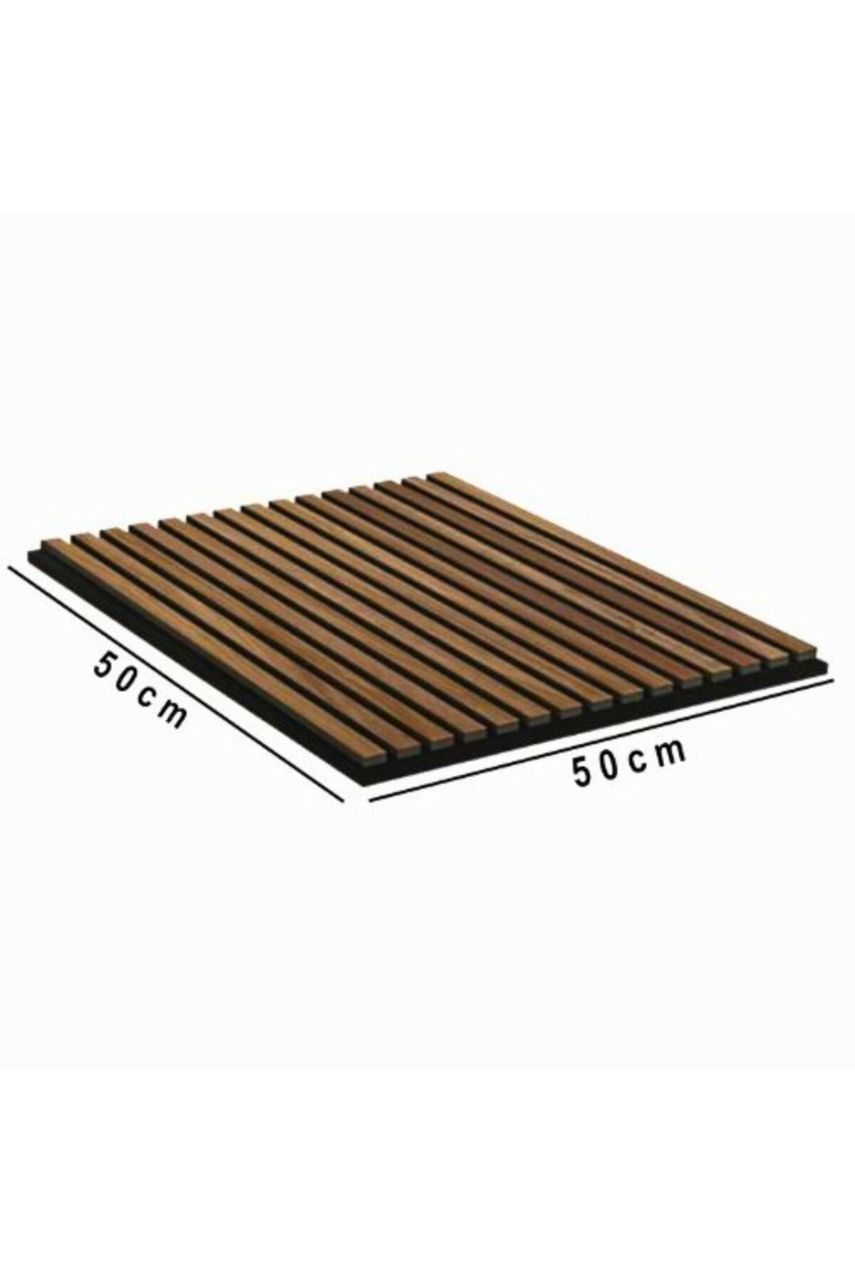 Mdf Ahşap Akustik Duvar Ve Tavan Kaplama Paneli 50 X 50 Cm Teak