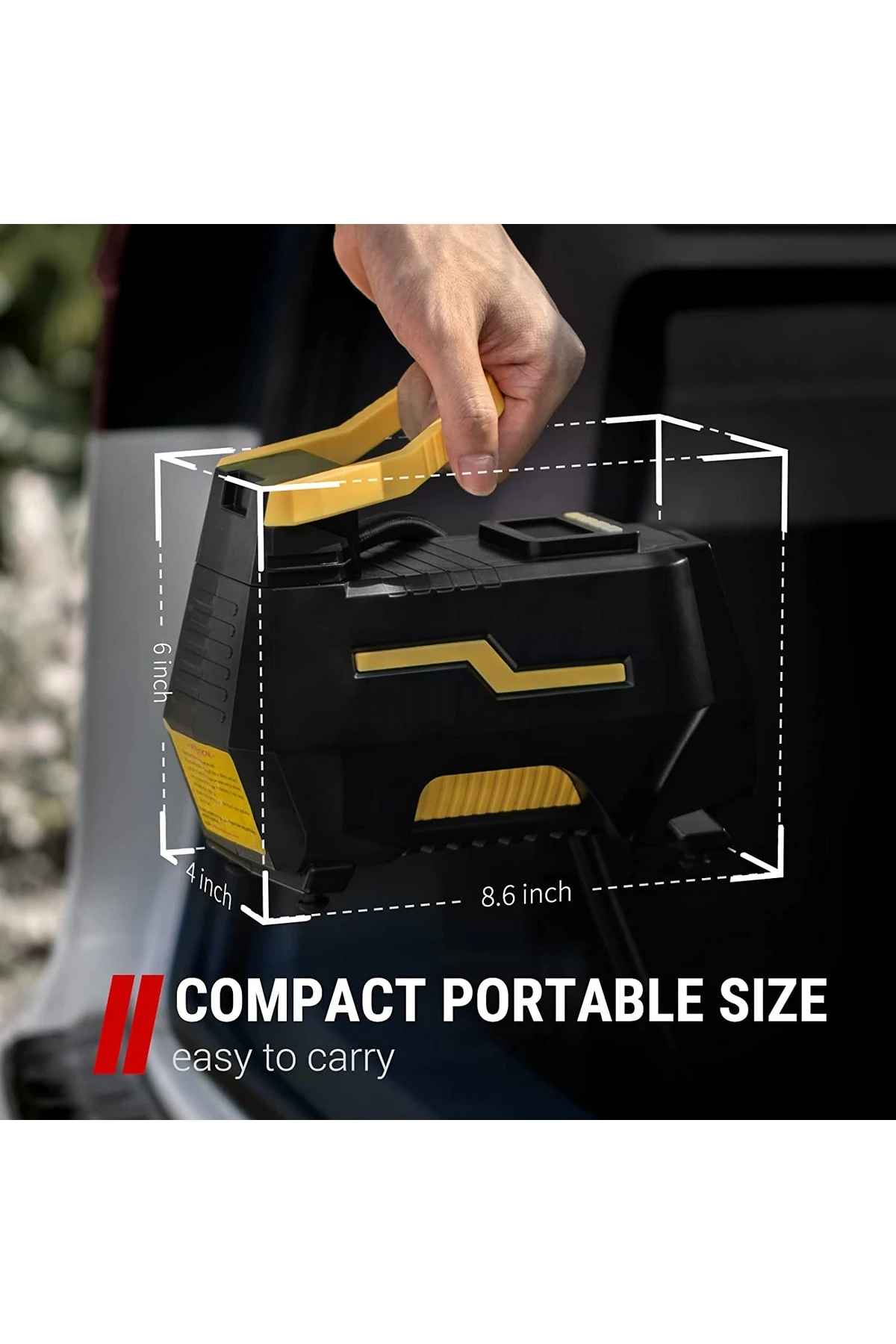 ERG-520 Dijital Basınç Göstergeli Oto Lastik Şişirme Pompası Hava Kompresörü