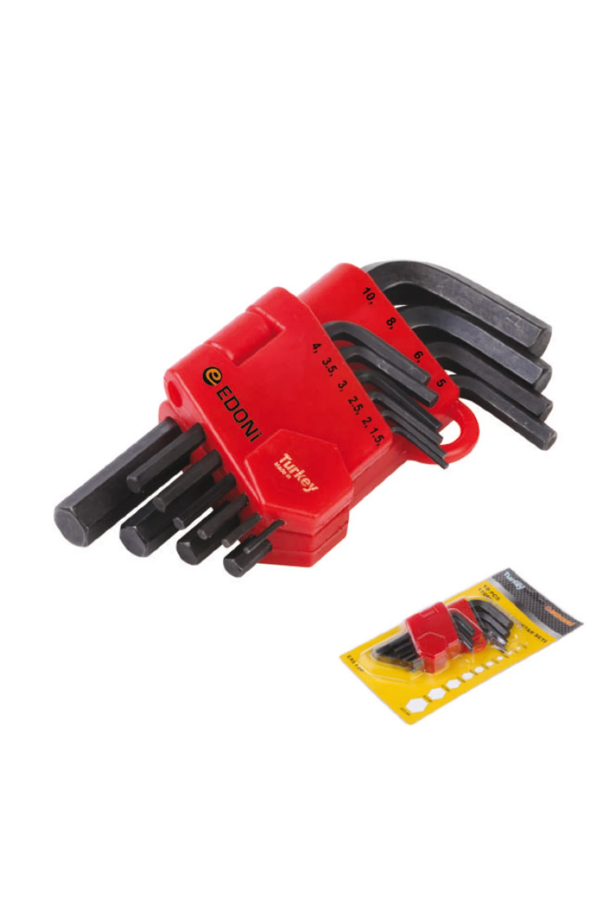 120 mm 10 Parça Siyah 6 Köşe Alyan Seti