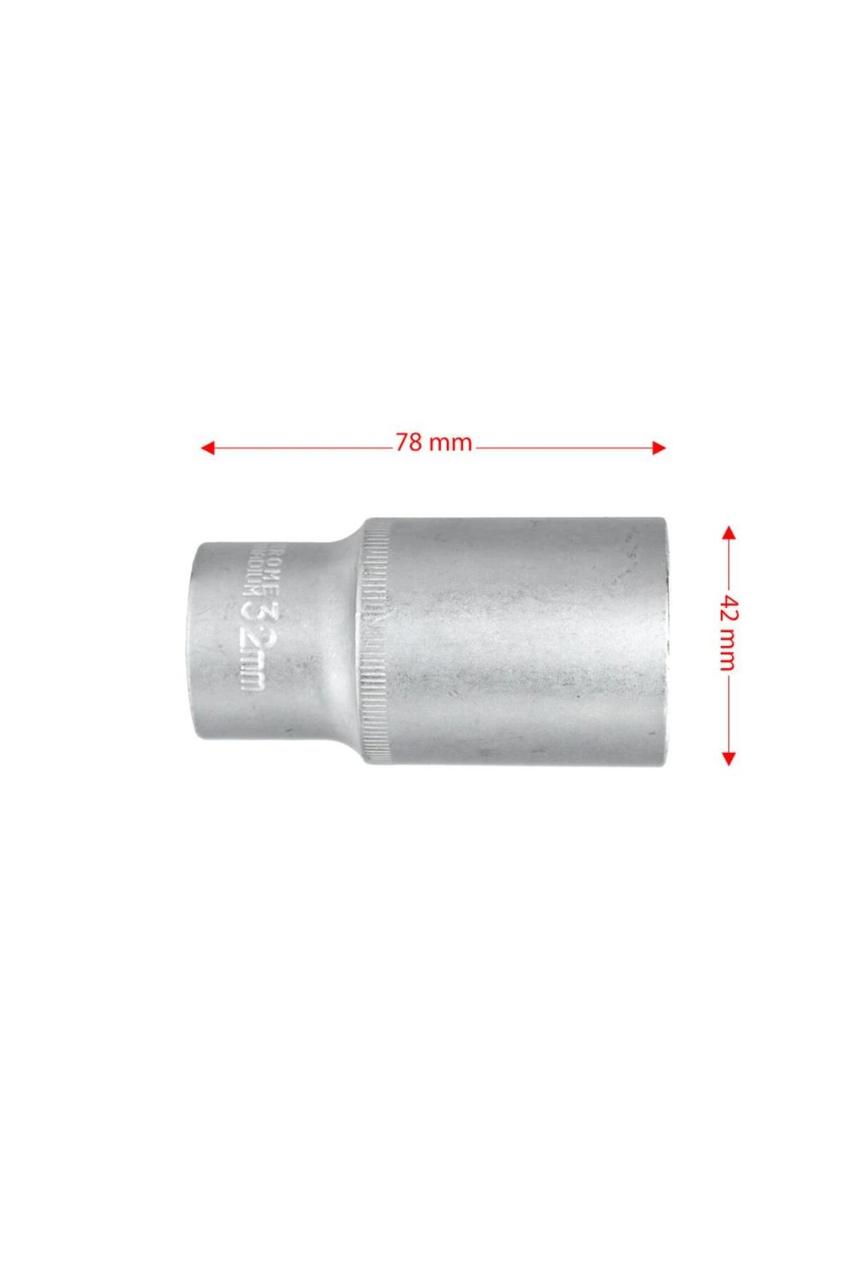 6459 Altı Köşe 1/2" Uzun Derin Lokma Anahtar 32 mm