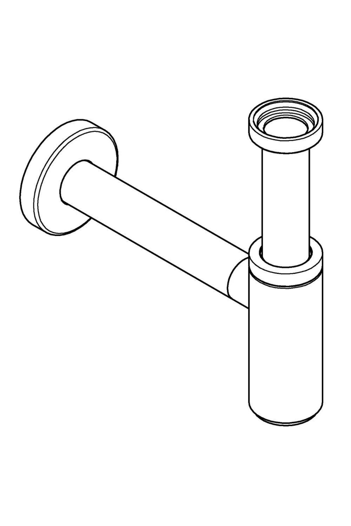 Lavabo Sifonu L 330mm Brushed Hard Graphite - 28912al0