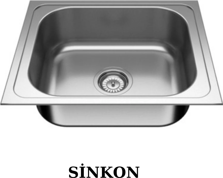 Paslanmaz Krom Evye Mutfak Evyesi Deliksiz 40x50 Süzgeçli Sifon Dahildir