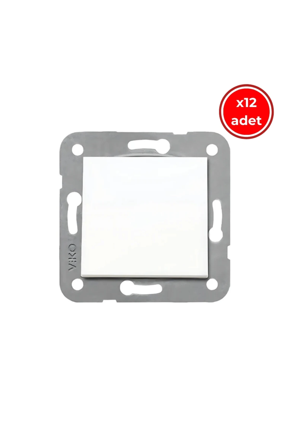 Karre Anahtar, 12 Adet, Topraklı, Beyaz, Çerçevesiz, Dayanıklı