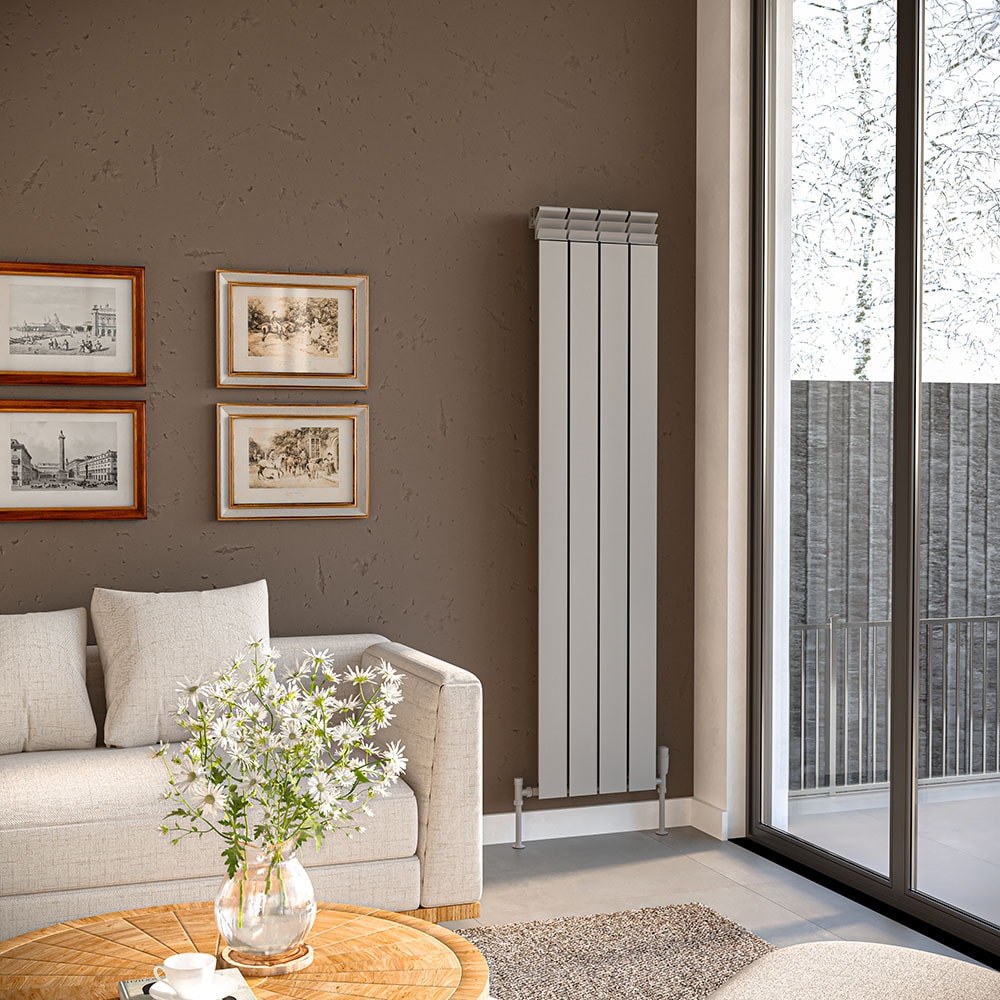Besto XL Alüminyum Dekoratif Radyatör 600×1600 mm 16 Dilim RAL 9016 Beyaz | 1030W Modern Duvar Tipi