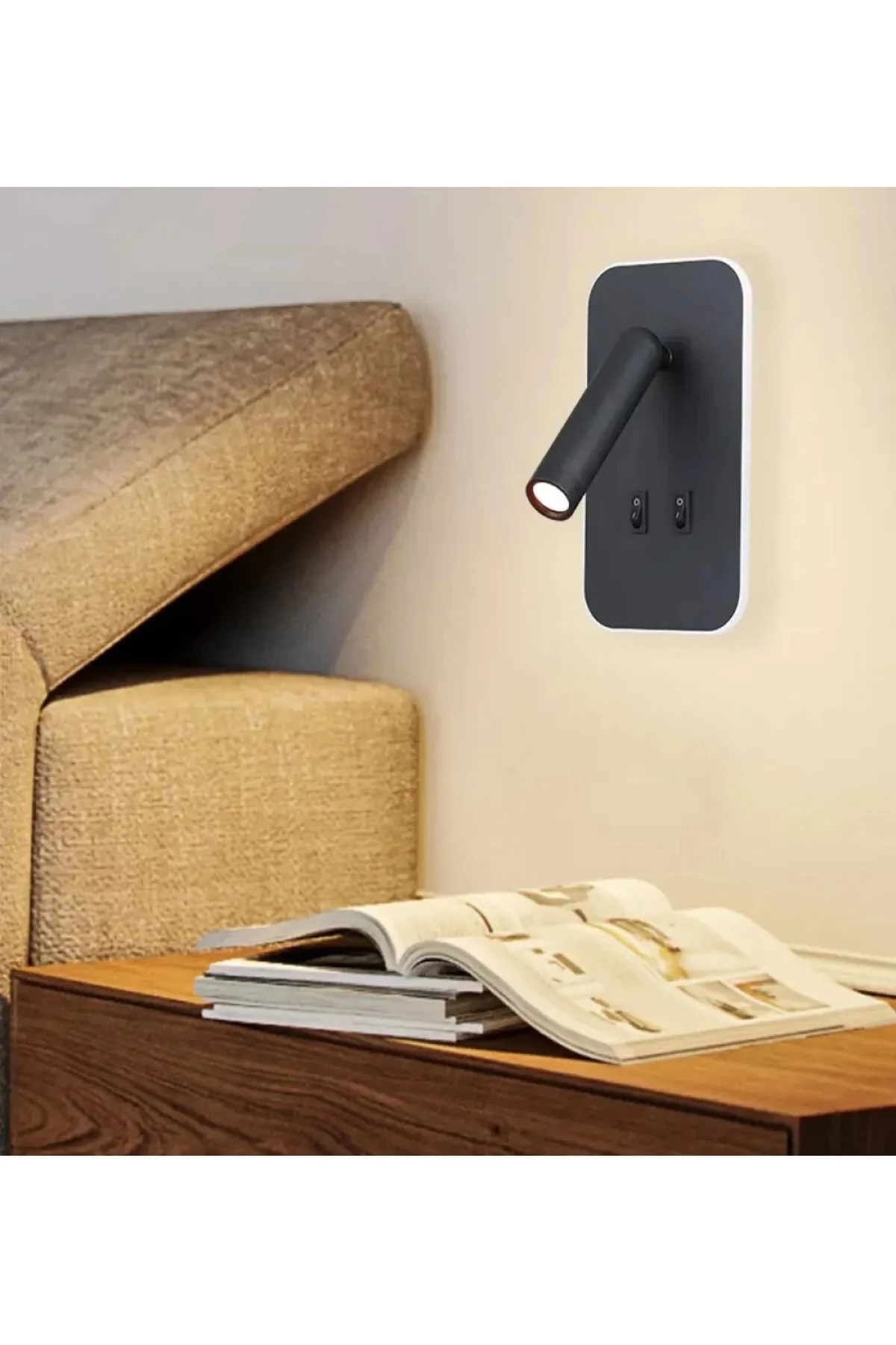 Cata Tuvalu Ev-yatak-oturma-çalışma-okuma Odası Aydınlatma Iki Anahtarı Ile Led Duvar Lamba Aplik