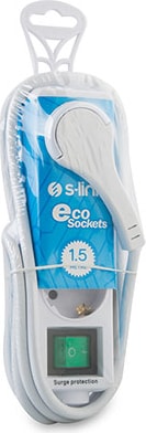 SPG-F03 1.5m 306 Joule Flat Soket 3G1.0mm Tam Bakır Bakır 3lü Akım Korumal Priz Çoklayıcı
