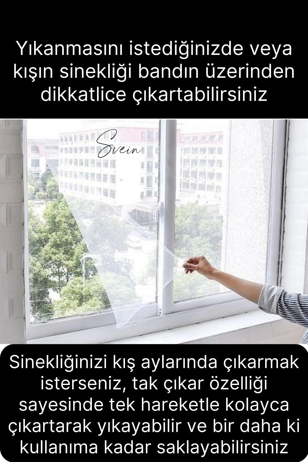 5 Adet Pratik Cam Pencere Kapı Uyumlu Çift Kanat Yırtılmaz Dayanıklı Kendinden Yapışkanlı Sineklik