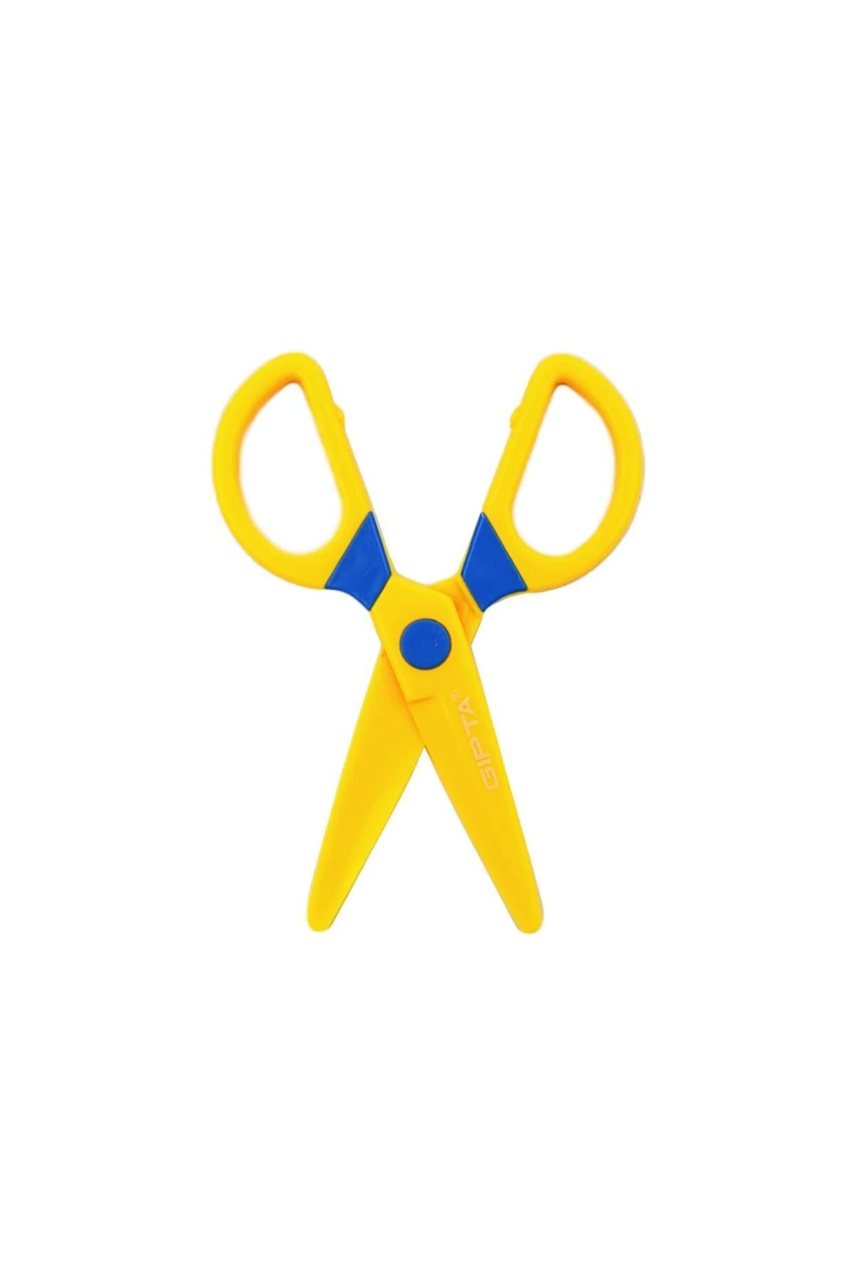 Küt Uçlu Plastik Gövde Çocuk Makası (K720) Sarı