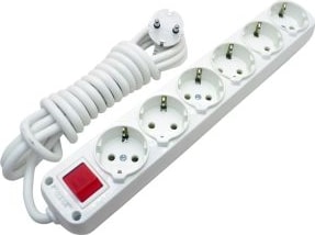 Altılı Topraklı Grup Priz Anahtarlı 2 Metre Olimpia  001 171 610002 02 00