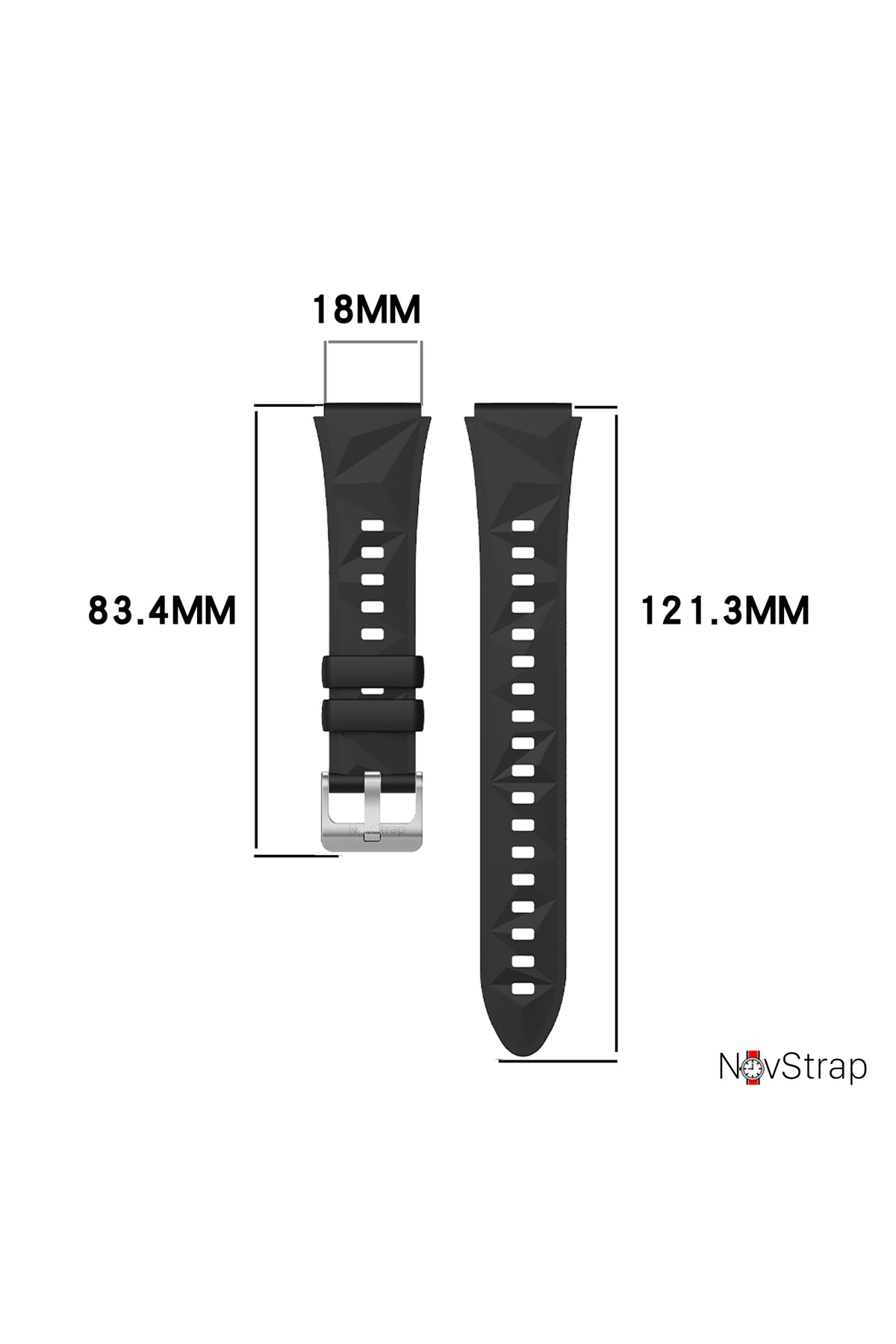 Huawei Watch Gt6 41mm Gt4 41mm Gt5 41mm ile Uyumlu Kordon (18mm Pimli) Lansman Prizma Silikon Kayış