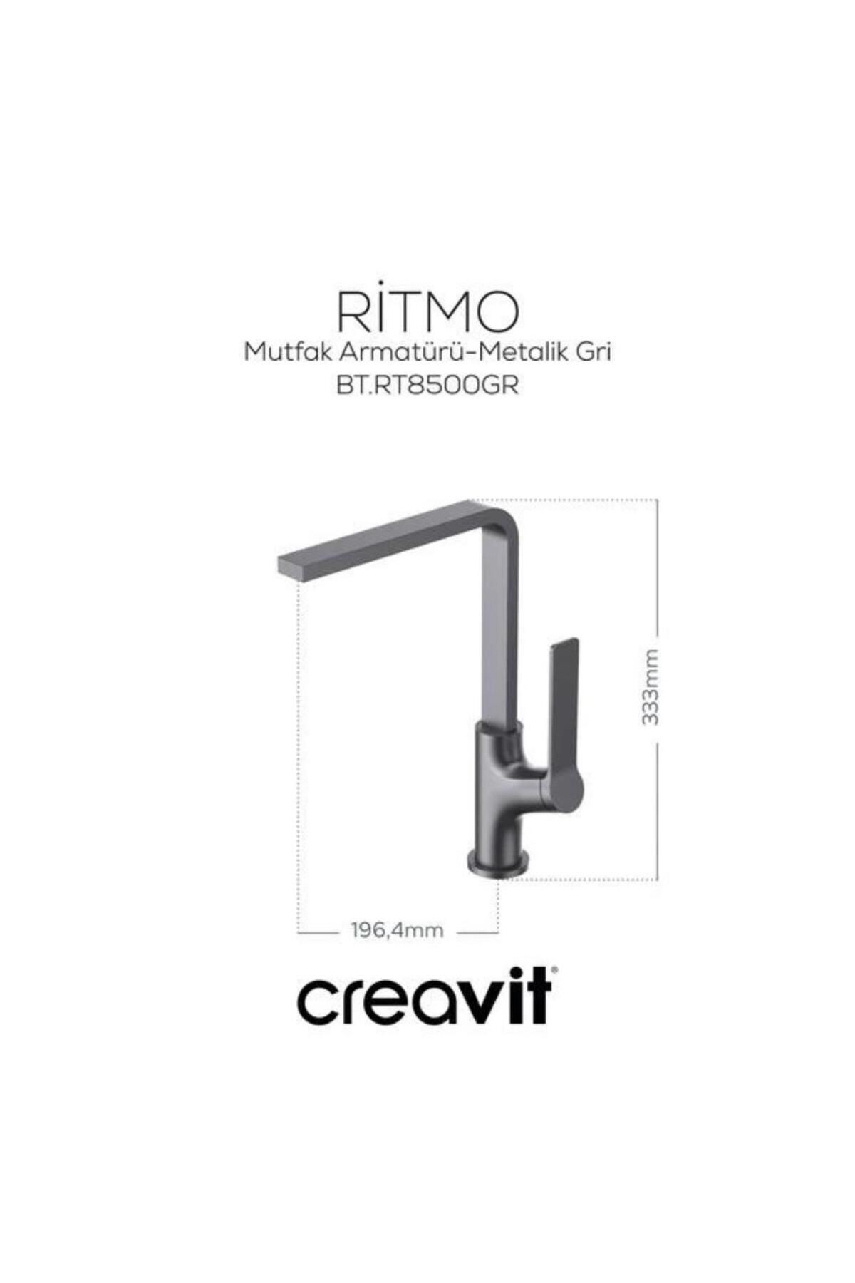 Ritmo Mutfak Armatürü - Metalik Gri